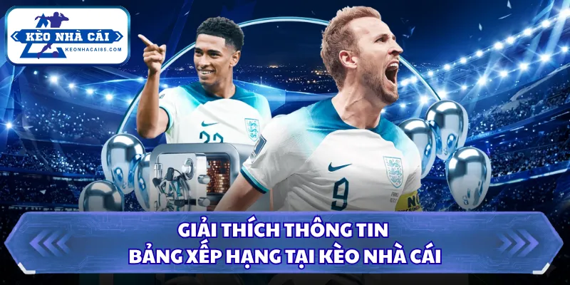 Giải thích thông tin bảng xếp hạng tại Kèo Nhà Cái